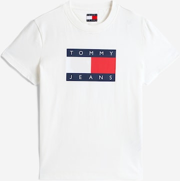 balta Tommy Jeans Marškinėliai 'Tommy Flag': priekis