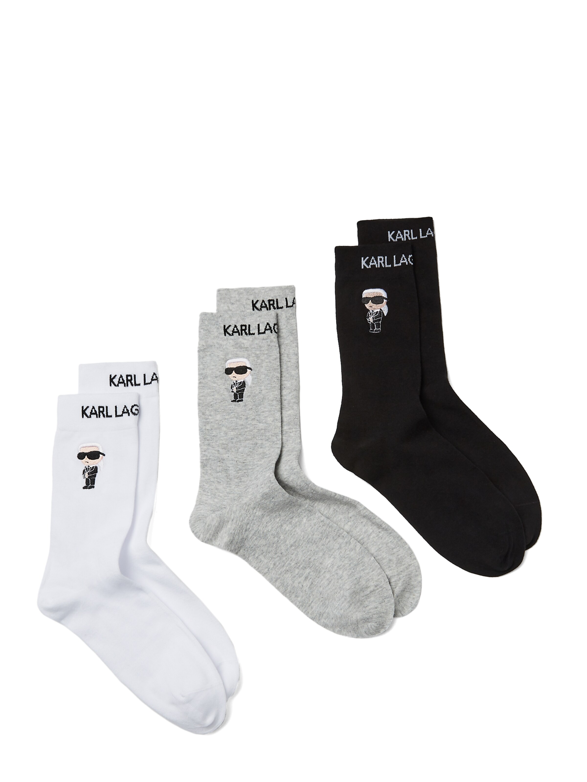 melns Karl Lagerfeld Zeķes