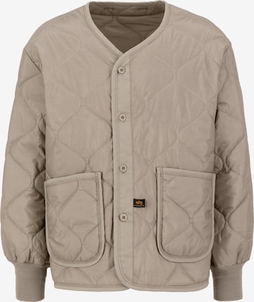 Vestes en maille ALPHA INDUSTRIES en beige : devant