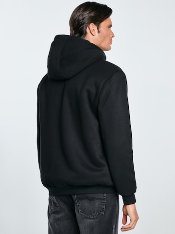 BIG STAR Zip-Up Hoodie 'MILAR' in Black