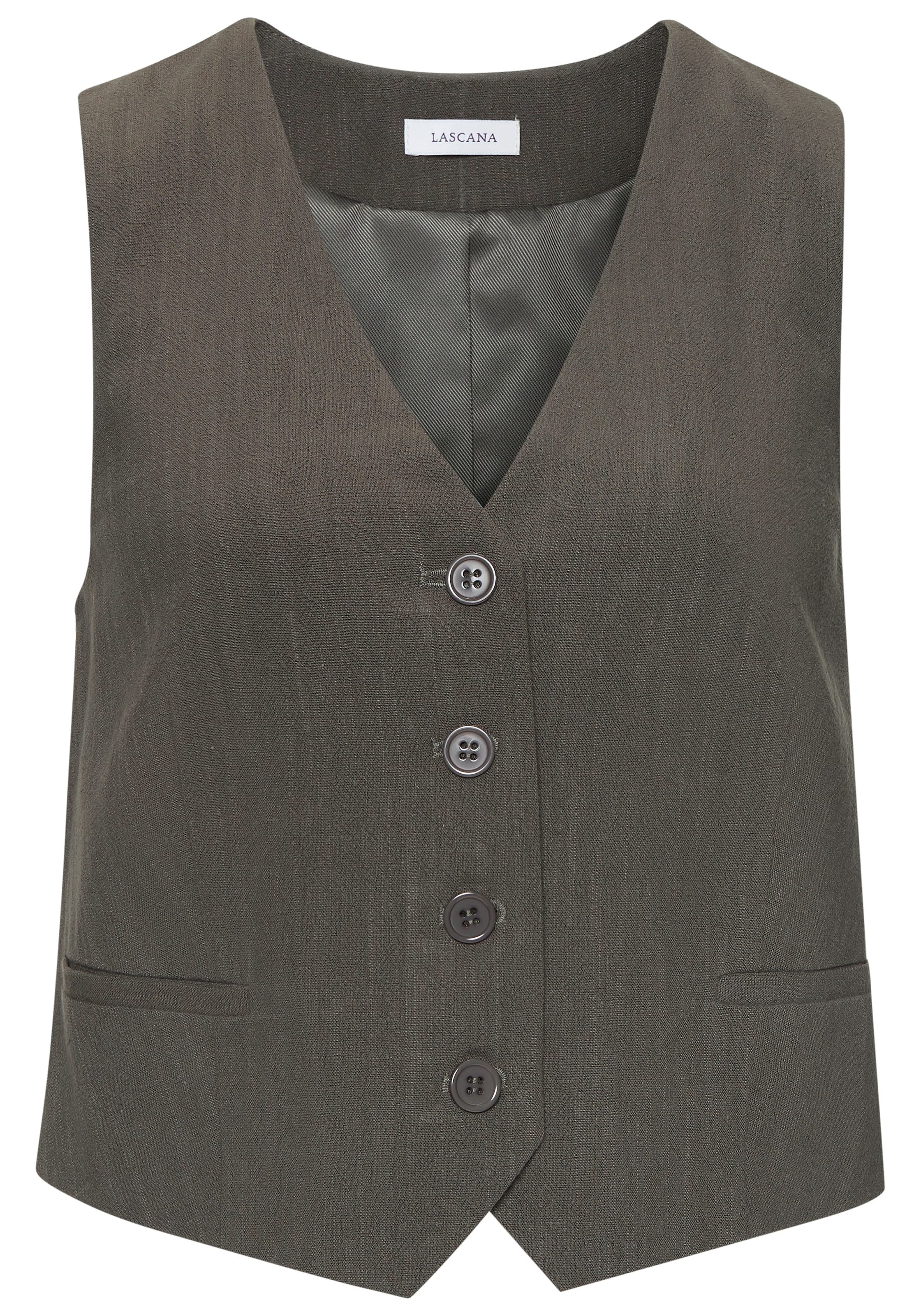LASCANA Suit Vest in Green: front