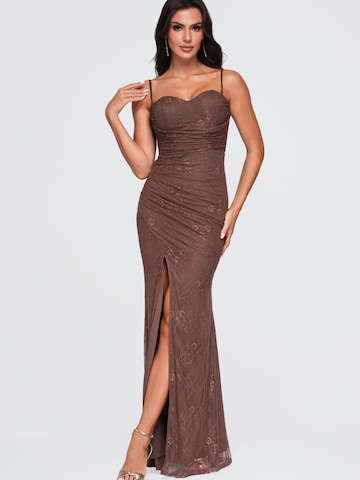 Ombre Abendkleid‌ in Braun