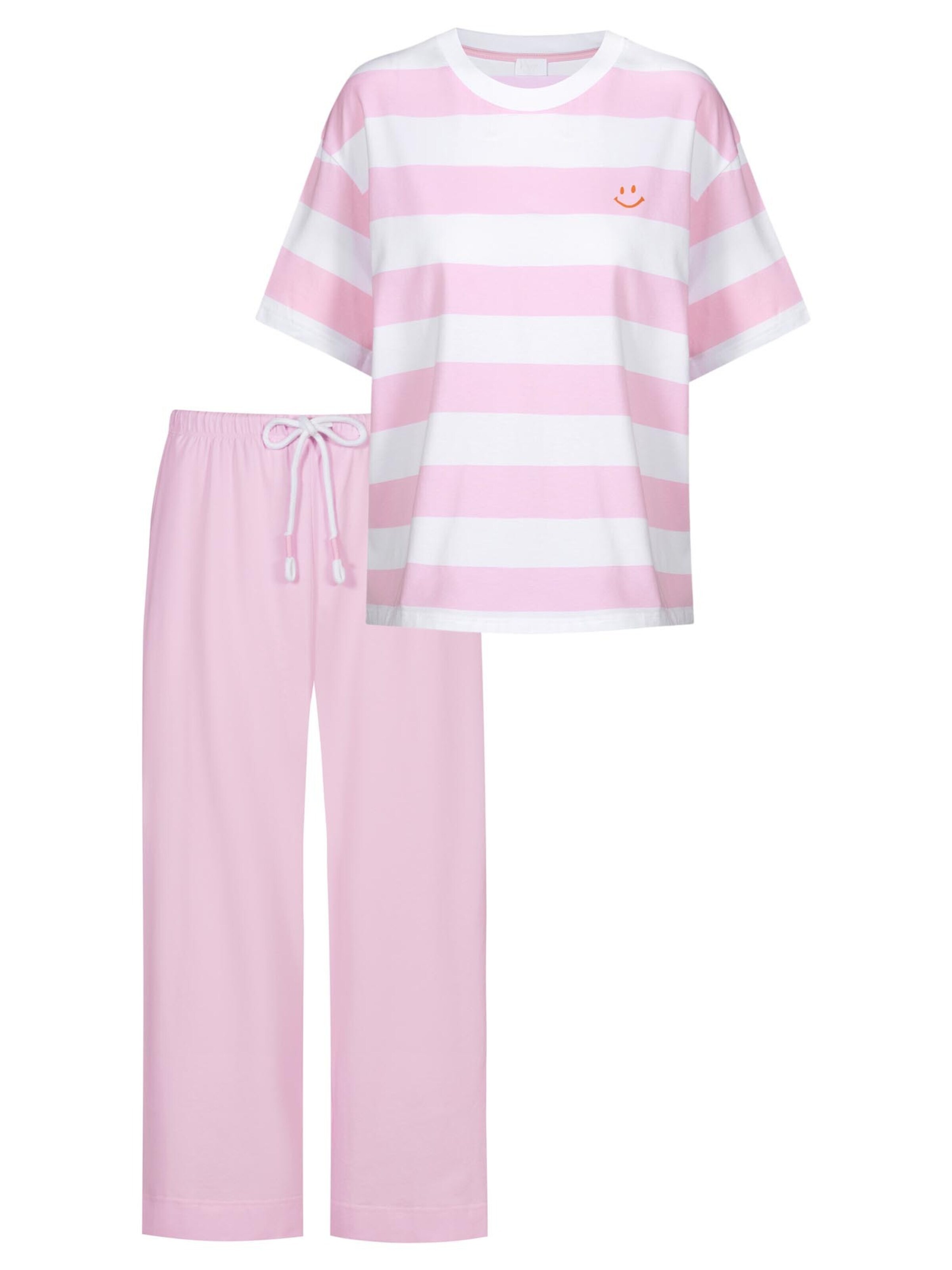 Mey Pyjama 'Streaked Lines'‌‌‌‌‌‌‌‌‌ in Pink: Vorderseite