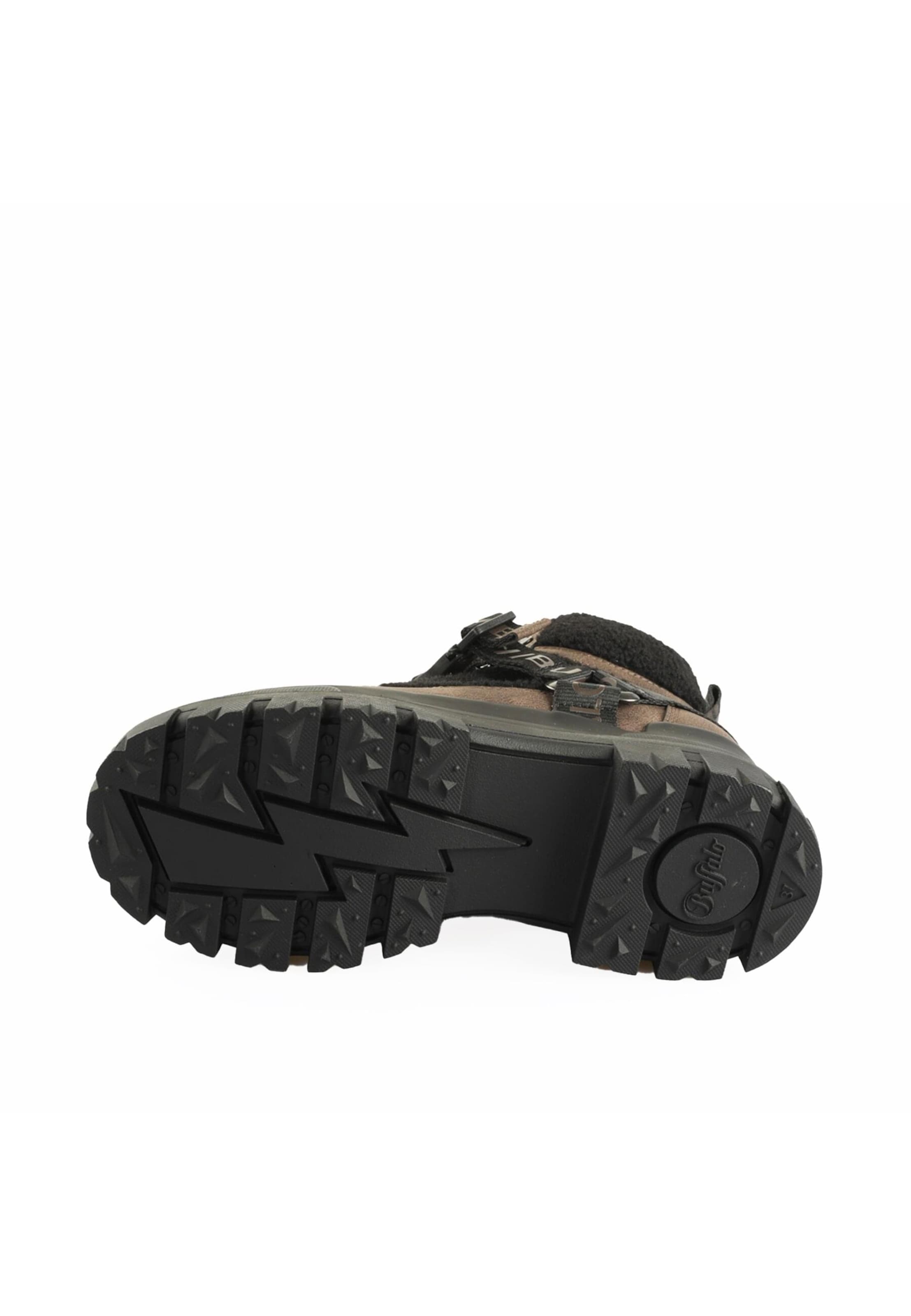 BUFFALO Μποτάκι με κορδόνια σε καφέ