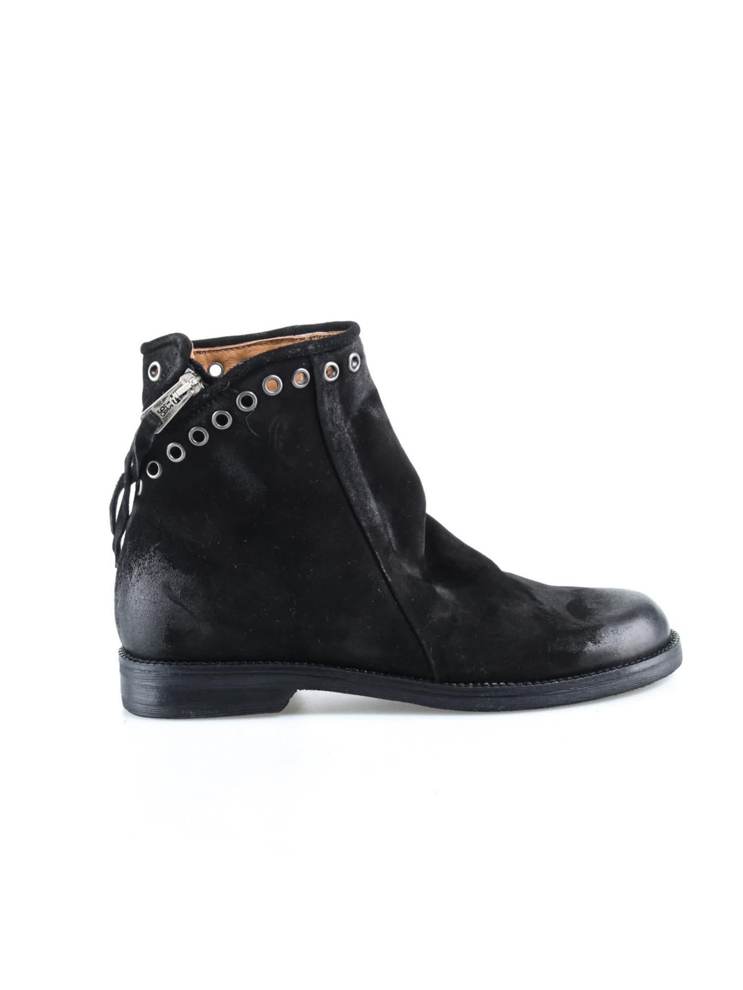 A.S.98 - Botas pelo tornozelo 'ALAYNA' em preto: lateral