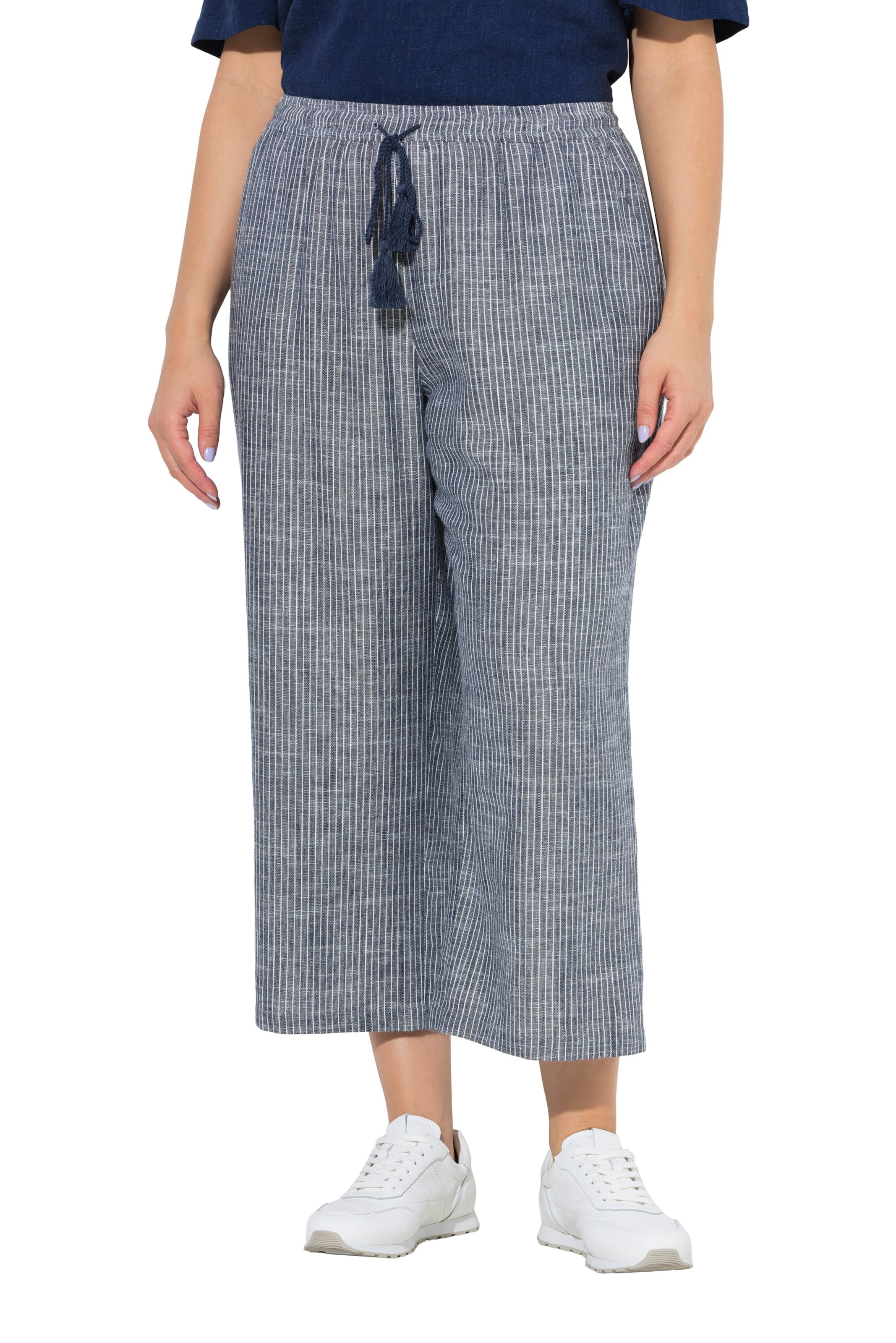 Ulla Popken Regular Trousers in Blue: front