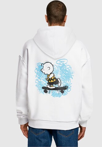 Merchcode Sweatshirt 'Peanuts - Life On The Edge' in Weiß