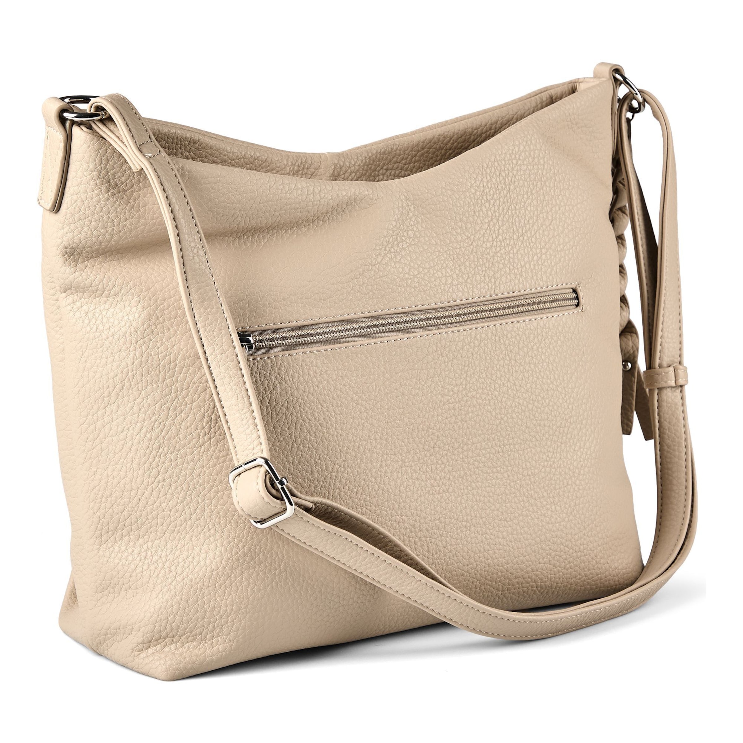 TOM TAILOR Schoudertas 'Danica' in Beige