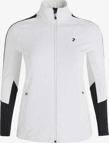 PEAK PERFORMANCE Functionele fleece jas 'Rider' in Wit: voorkant