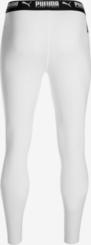 Skinny Pantalon de sport 'Hoops Team' PUMA en blanc