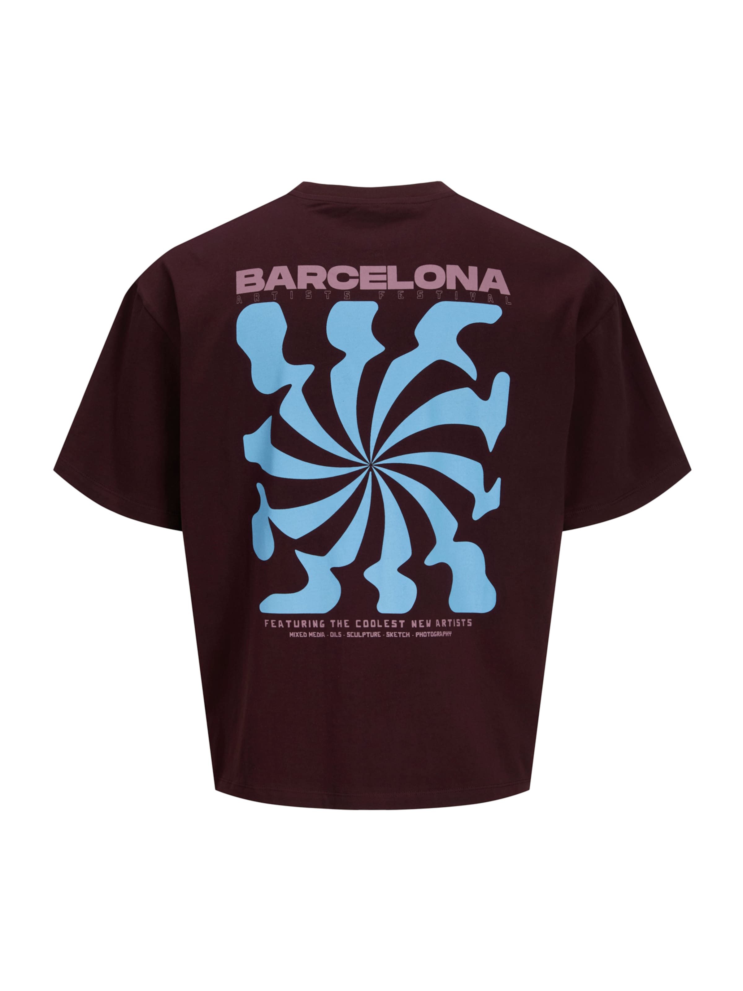 JACK & JONES Majica 'JORBARCELONA' | rdeča barva