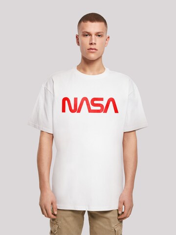 T-Shirt 'Nasa' F4NT4STIC en blanc : devant