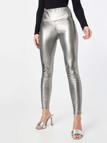Skinny Leggings 'CORA' di AllSaints in argento: frontale