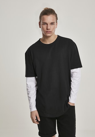 Urban Classics Regular fit Shirt in Zwart: voorkant