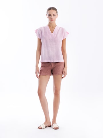 Haris Cotton Blouse in Roze