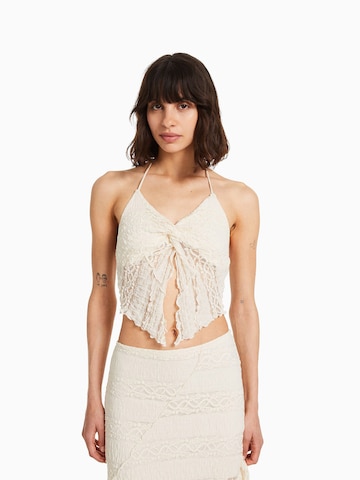 Bershka Top in Beige: voorkant