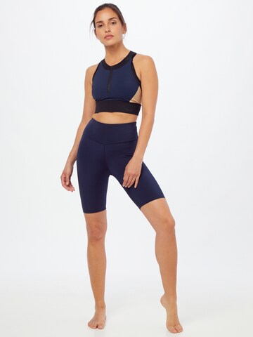 Hey Honey Skinny Sporthose 'Biker' in Blau