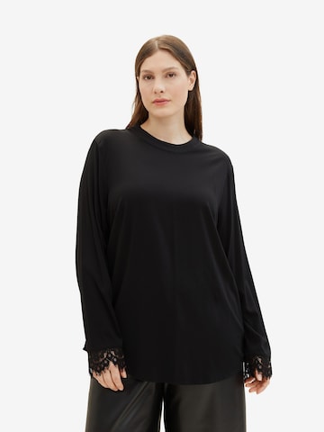 Tom Tailor Women + Bluse in Schwarz: predná strana