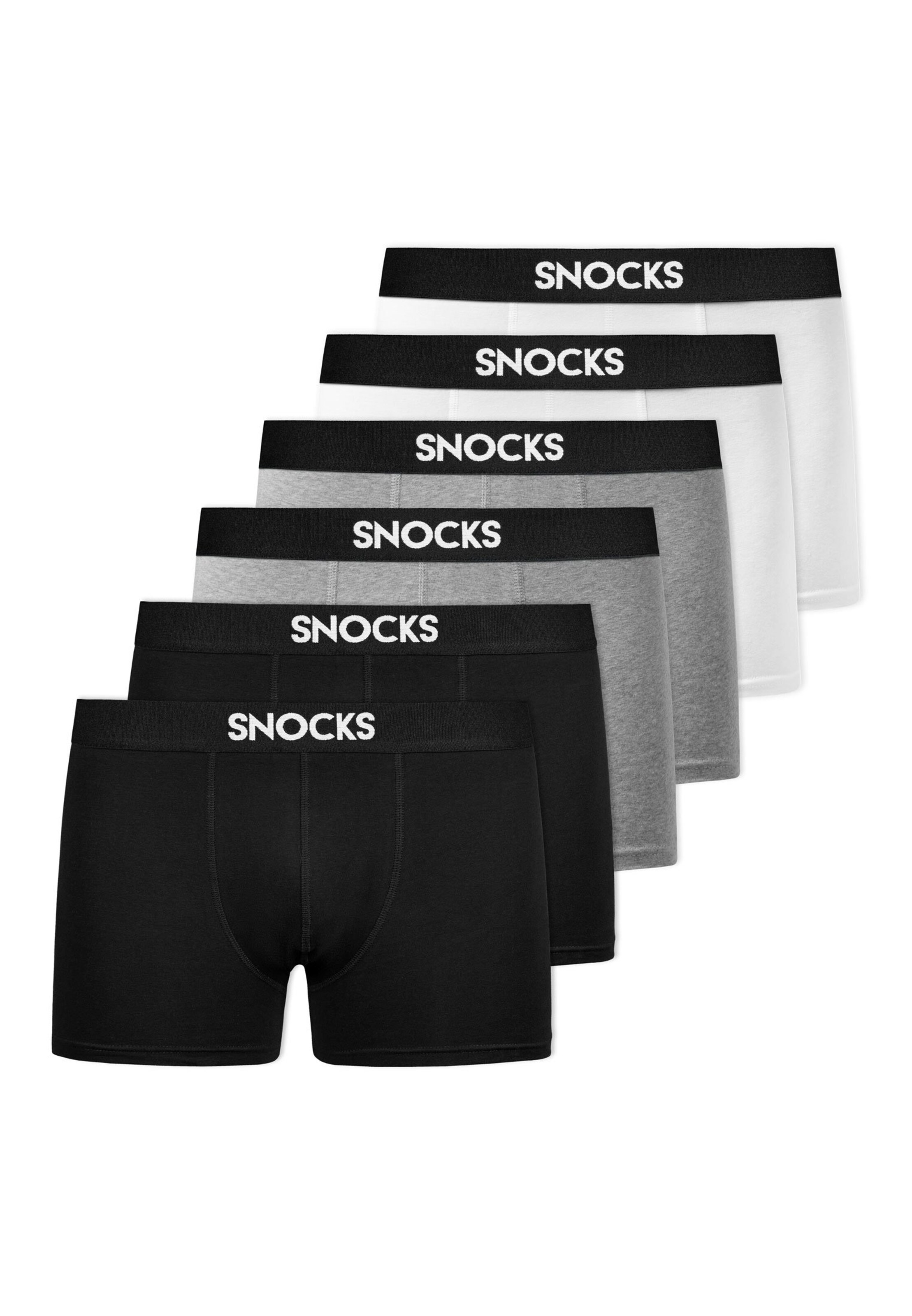 SNOCKS Boxershorts in Schwarz: Vorderseite