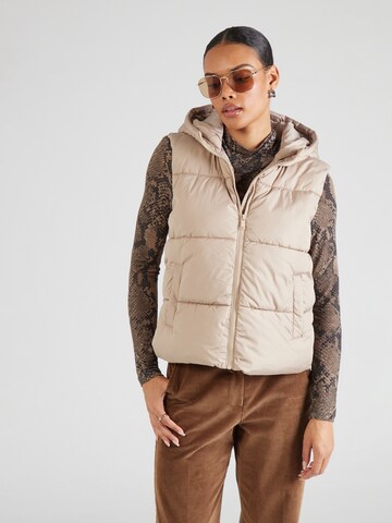 PIECES Vest 'PCBEE' in Beige: front