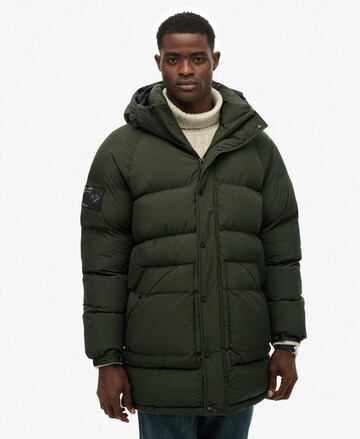 Superdry Winterjas in Groen: voorkant