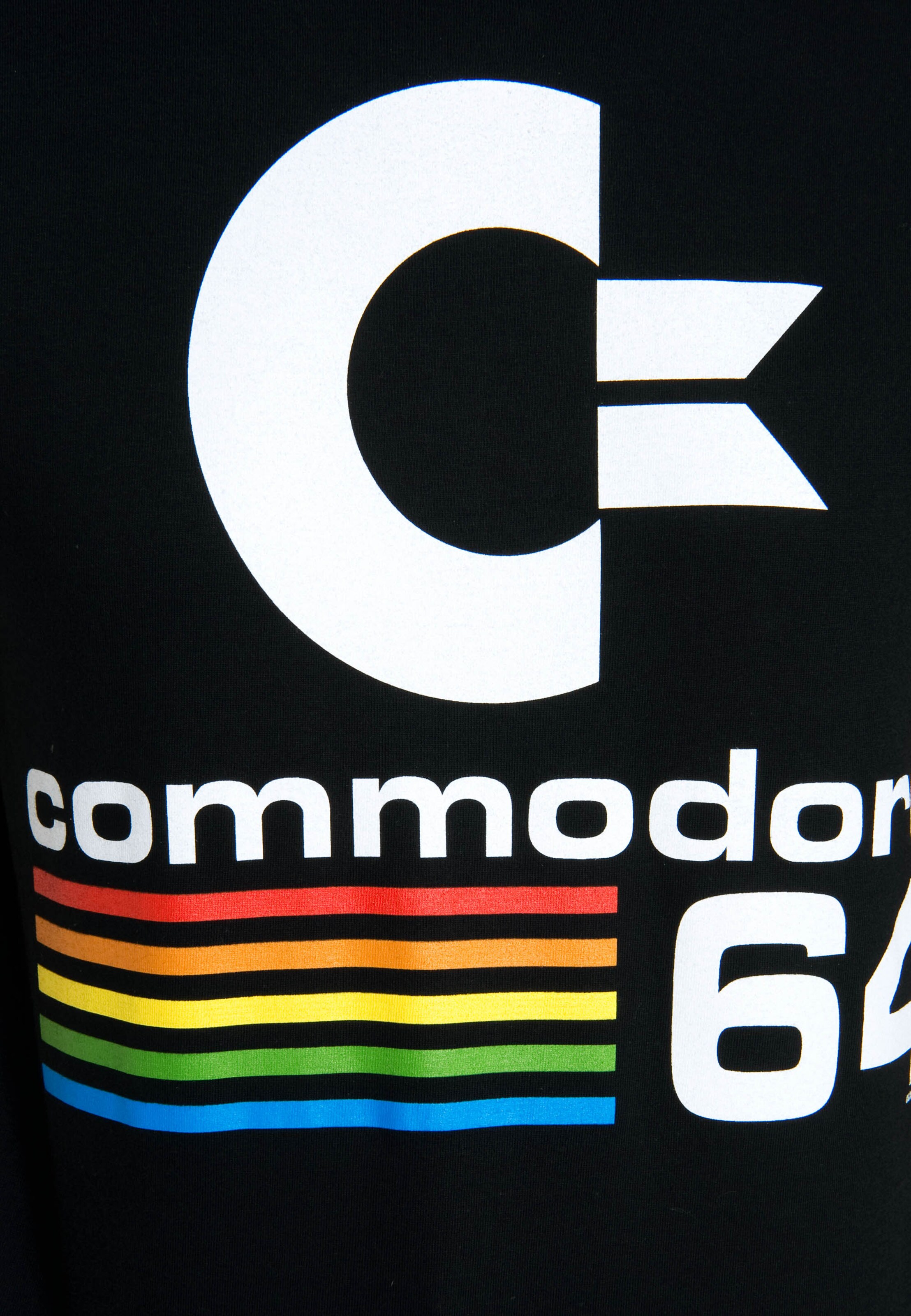 LOGOSHIRT Shirt 'Commodore C64' in Black