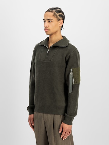 ALPHA INDUSTRIES Sweater in Green: front