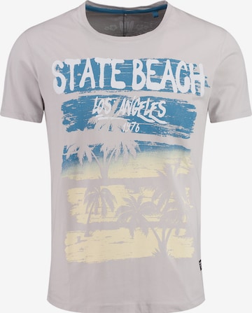 Tricou 'MT STATE BEACH' de la Key Largo pe gri: față