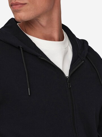 Only & Sons - Regular Fit Casaco em moletão 'Ceres' em preto