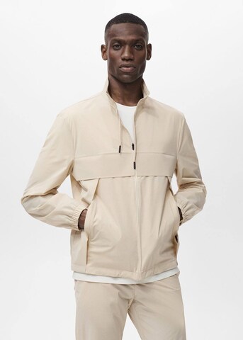 MANGO MAN Performance Jacket 'Amos' in Beige: front