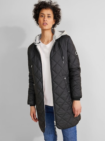 STREET ONE Between-Seasons Coat in Black: front