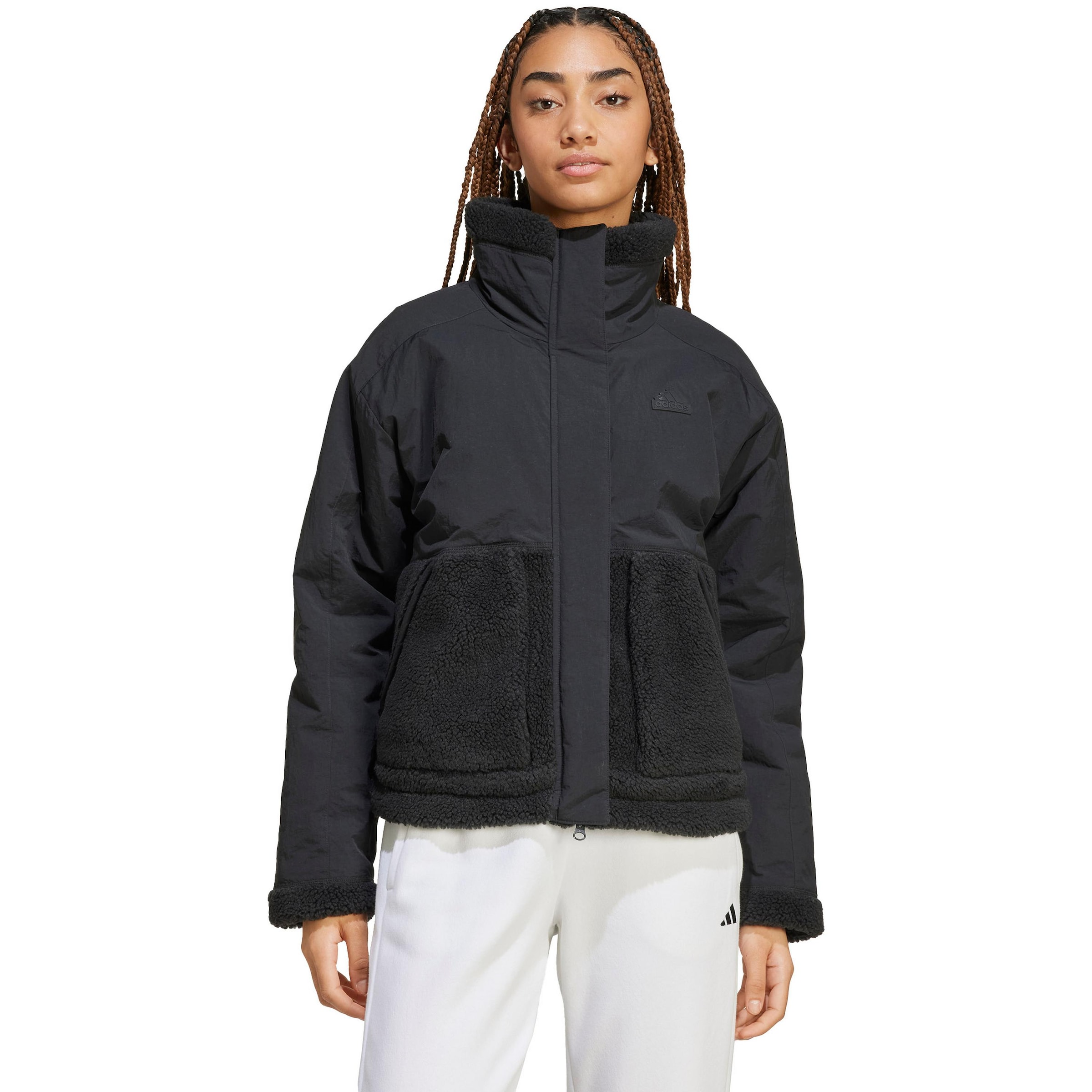 ADIDAS SPORTSWEAR Athletic Jacket 'City Escape' in Black: front