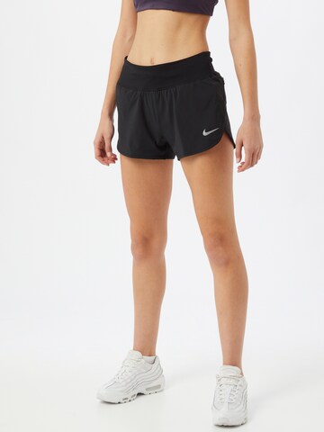 NIKE Regular Workout Pants 'Eclipse' in Black: front