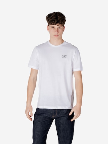 Tricou de la EA7 Emporio Armani pe alb: față
