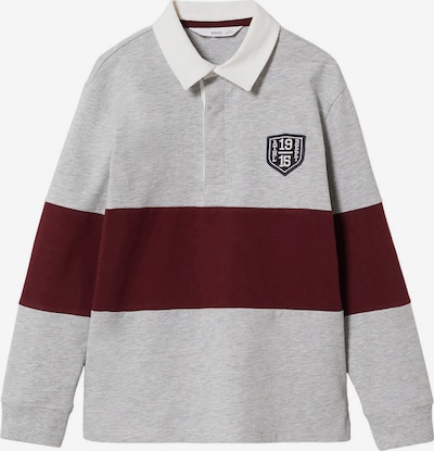 MANGO KIDS Skjorte 'Champion' i gråmelert / bordeaux / svart / hvit, Produktvisning