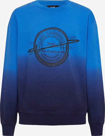 Sweat-shirt Karl Lagerfeld en bleu : devant