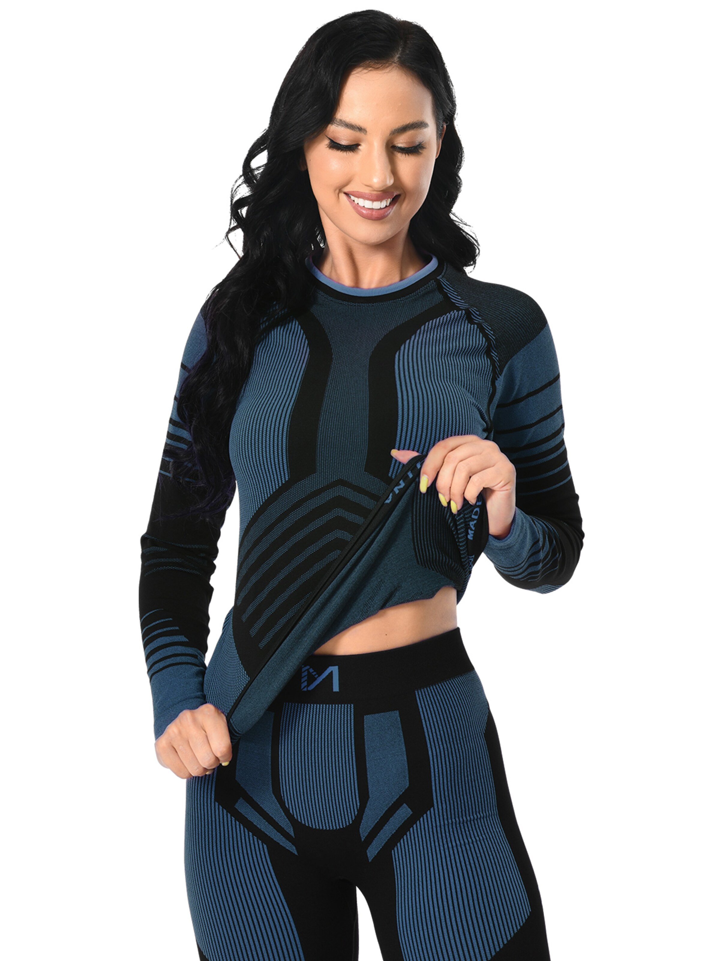 MEETWEE Sports bodysuit 'Ski Base Layer for Skiing and Running' in Green