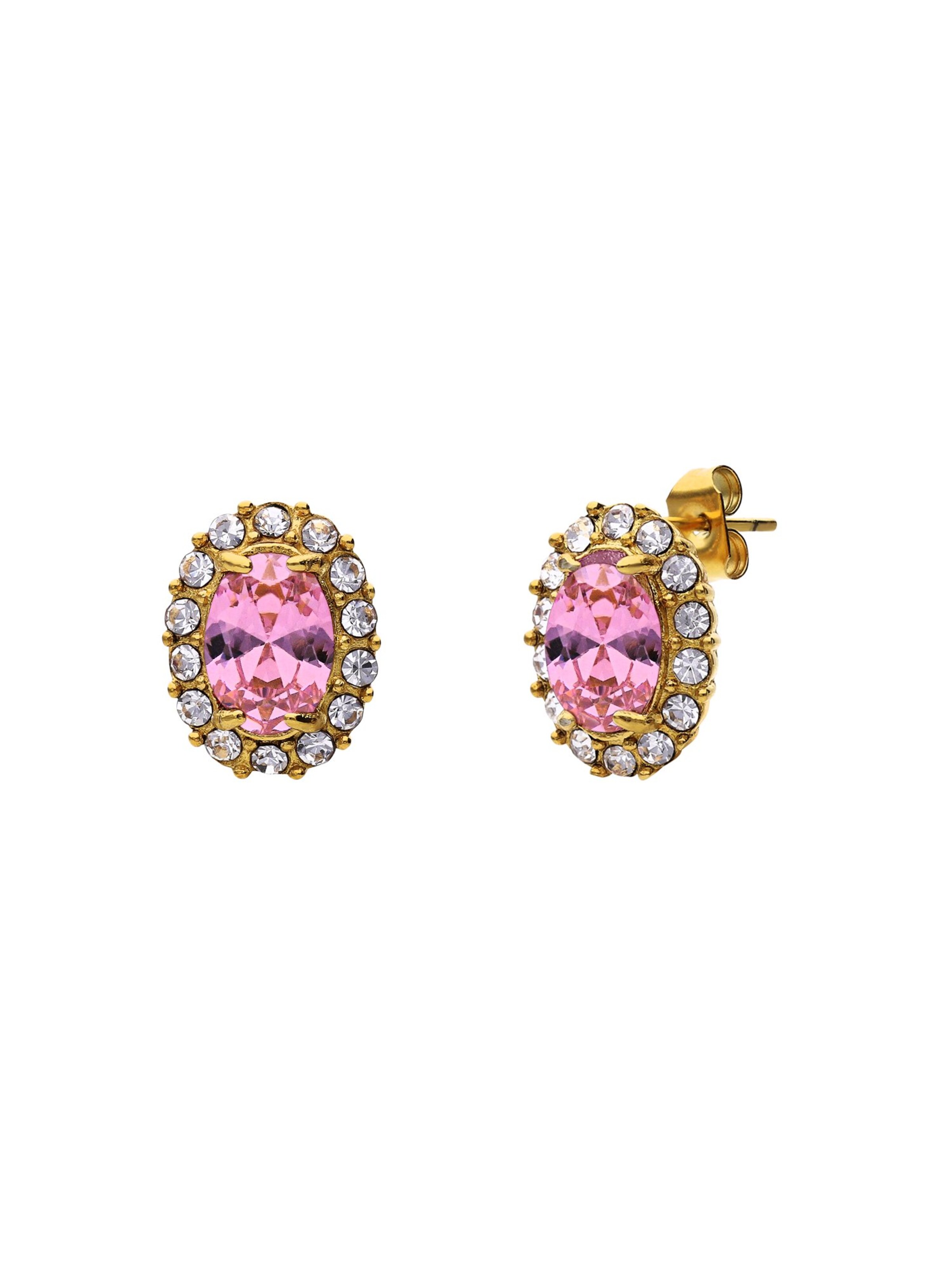 Lucardi Earrings in Gold: front