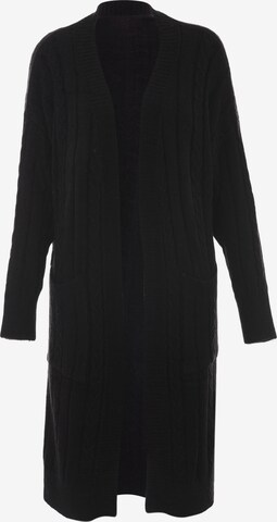 aleva Knitted Coat in Black: front