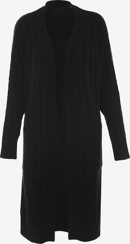 aleva Knitted Coat in Black: front
