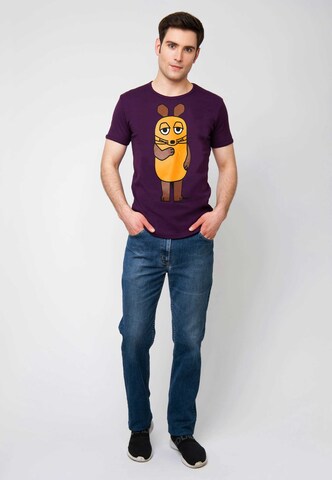 LOGOSHIRT Shirt 'Die Sendung mit der Maus' in Purple