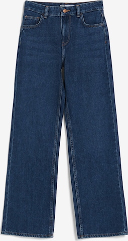 Bershka Wide leg Jeans in Blauw: voorkant