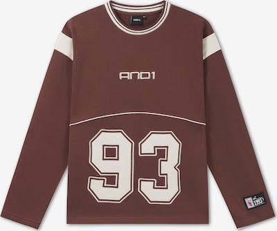 AND1 Sweater majica veličine XS u smeđa / prljavo bijela, Pregled proizvoda