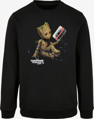 Sweat-shirt 'Guardians Of The Galaxy Vol2 - Groot Tape' ABSOLUTE CULT en noir : devant