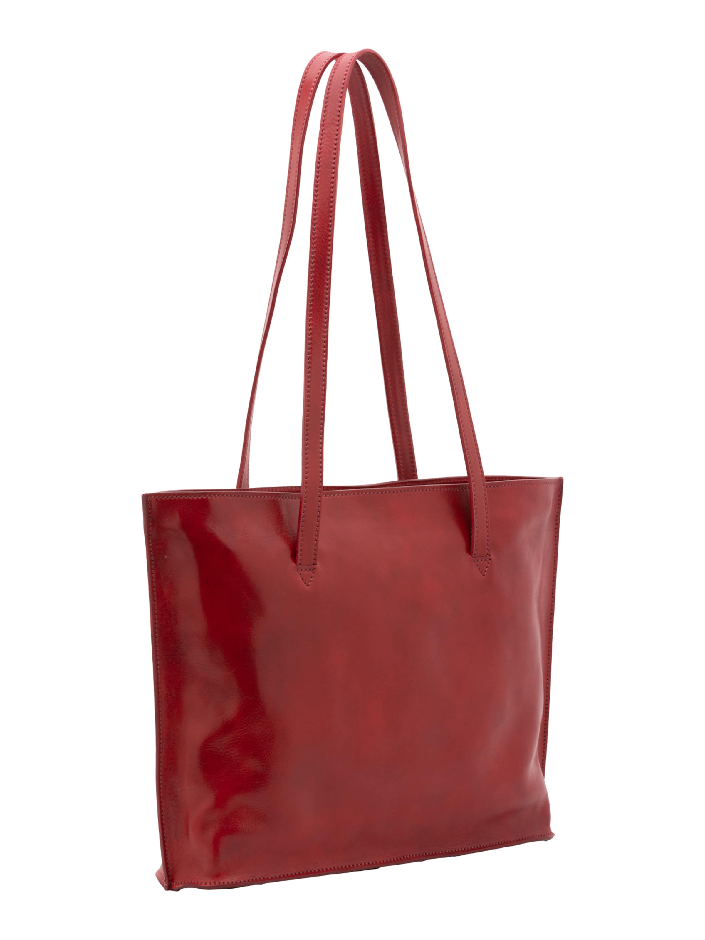 Borsa a spalla 'Borsa a Spalla Donna Pelle Vera Vacchetta - Chiusura Zip Made in Italy' di I Fratelli in rosso