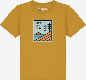 watabout.kids Shirt 'Let's Get Lost' in Yellow: front
