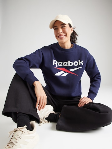 Reebok Sportovní mikina – modrá: přední strana