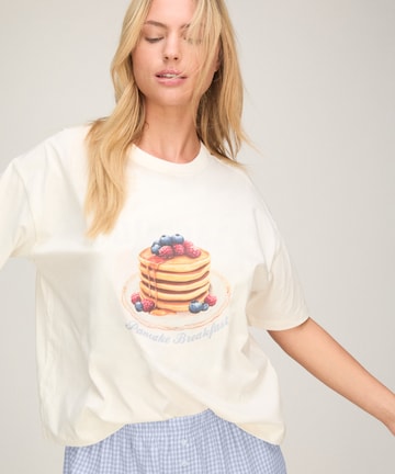 Hunkemöller Korte pyjama in Wit