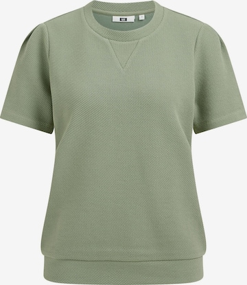 WE Fashion Sweatshirt in Groen: voorkant