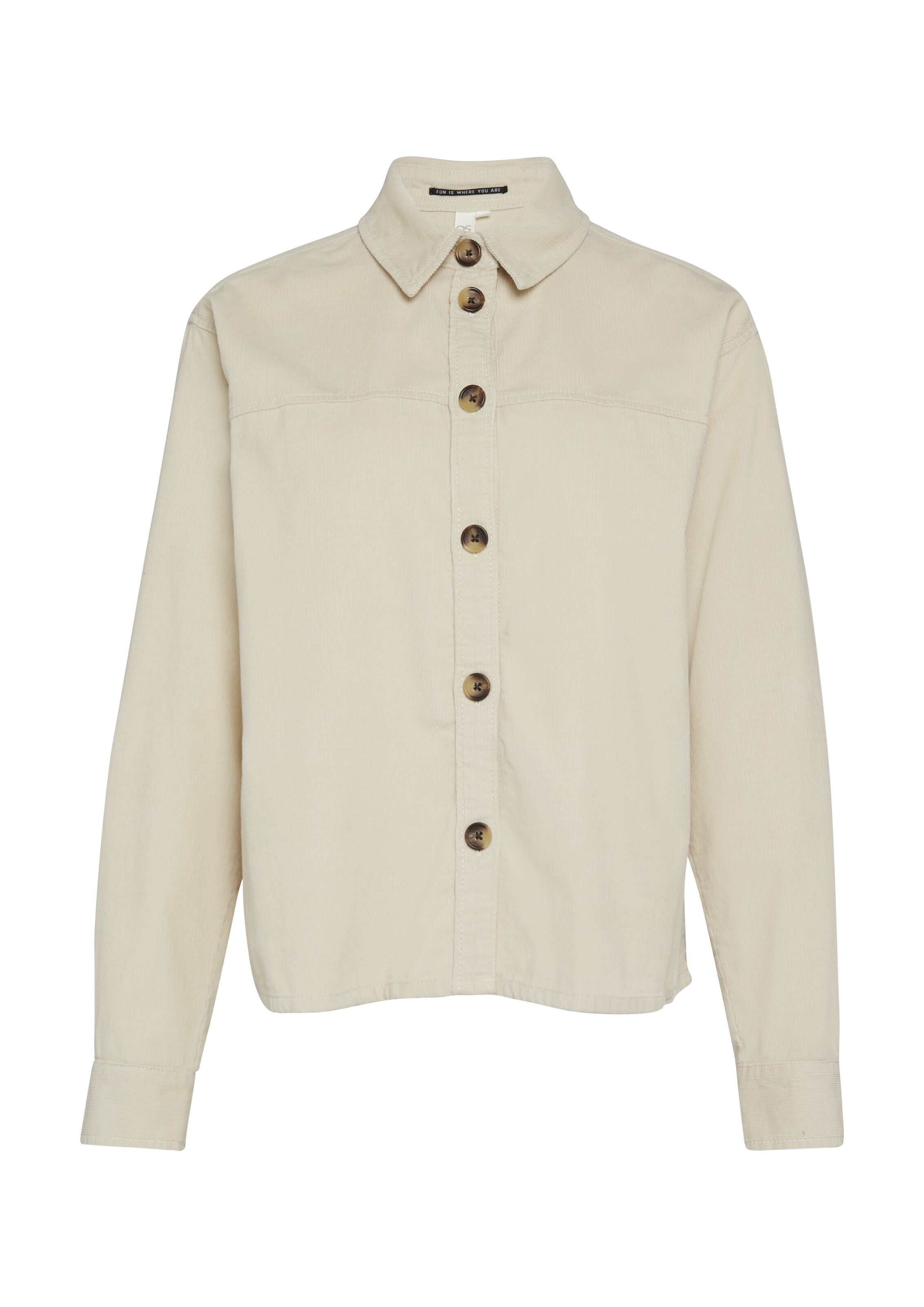 QS Blouse in Beige: front